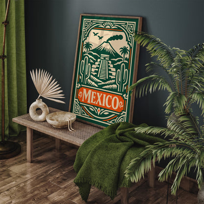 Mexico Travel Poster – Art Deco Wall Art