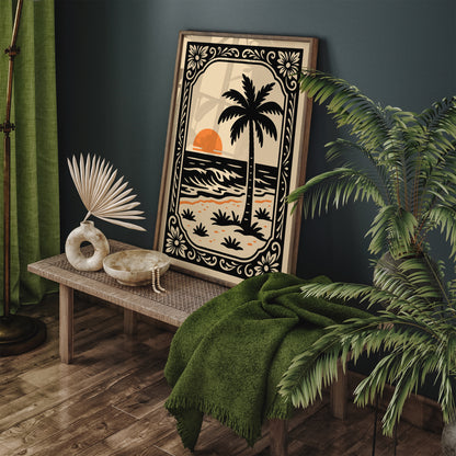 Hawaii Tropical Sunset Poster