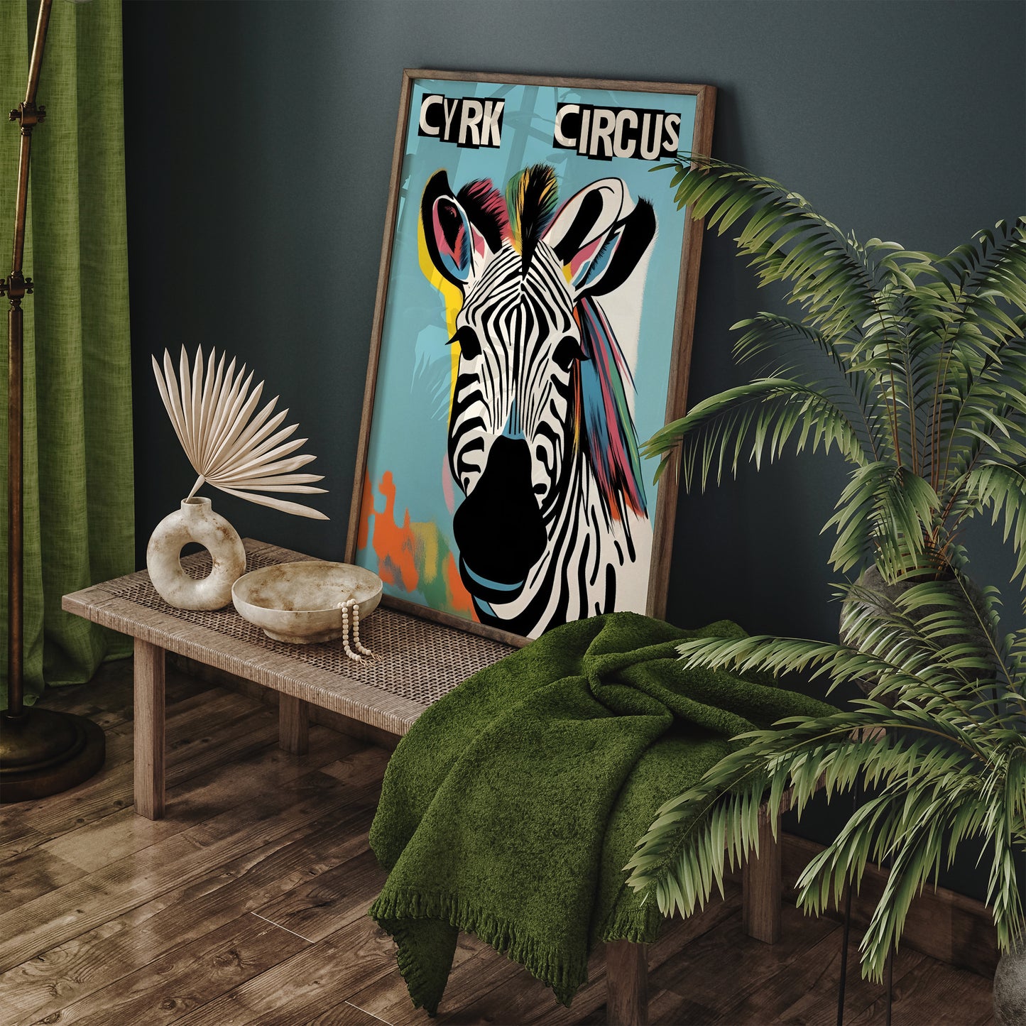 Cyrk Circus Zebra Retro Art Print