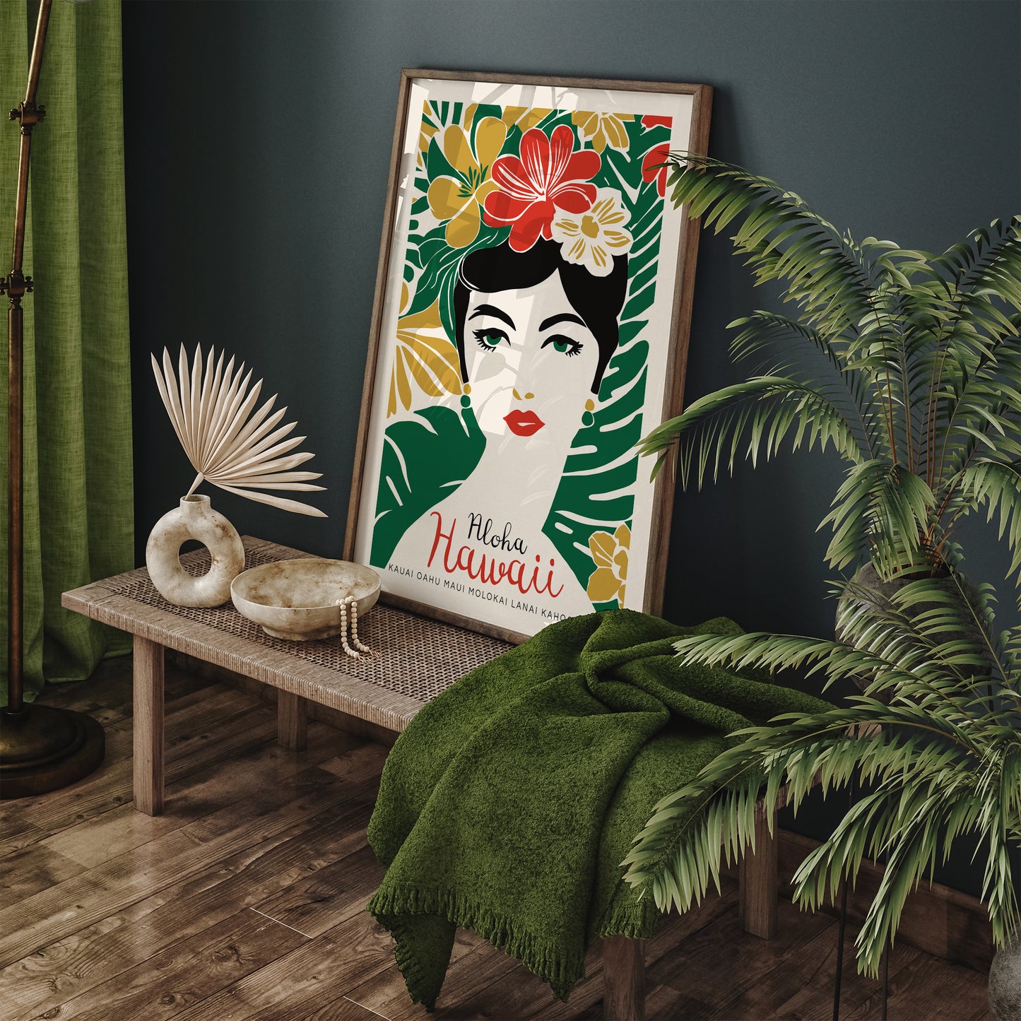 Aloha Hawaii Tropical Woman Poster