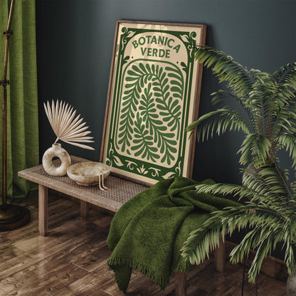 Green Botanical Print - Botanica Verde Poster