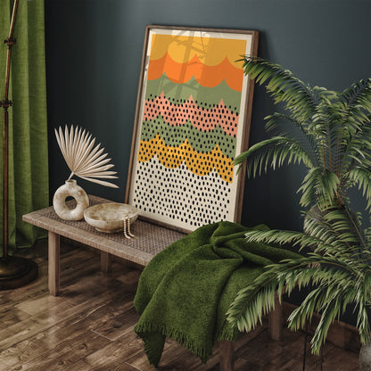 Mid Century Modern Poster - Abstract Retro Wall Art