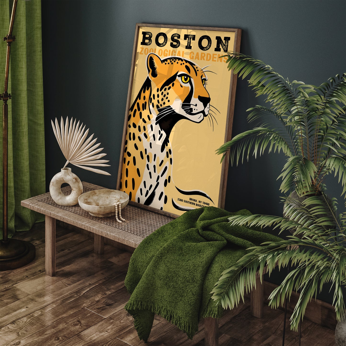 Boston Zoological Garden Cheetah Zoo Poster