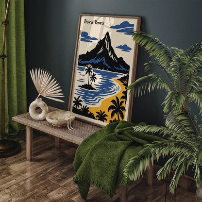Bora Bora Poster - Honeymoon Gift Idea Wall Art Print