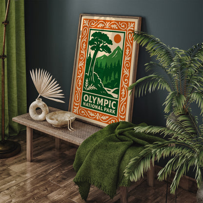 Olympic National Park Poster – Nature Landscape Wall Art Print