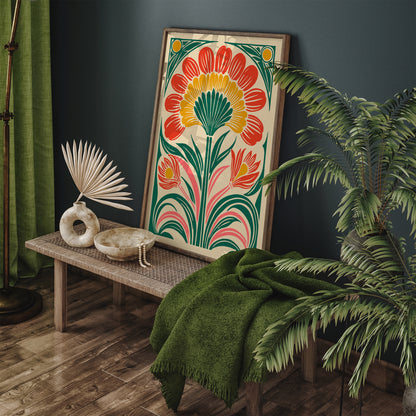 Hawaii Flower Bohemian Art Print