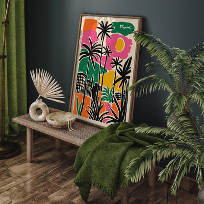 Miami Abstract Travel Poster