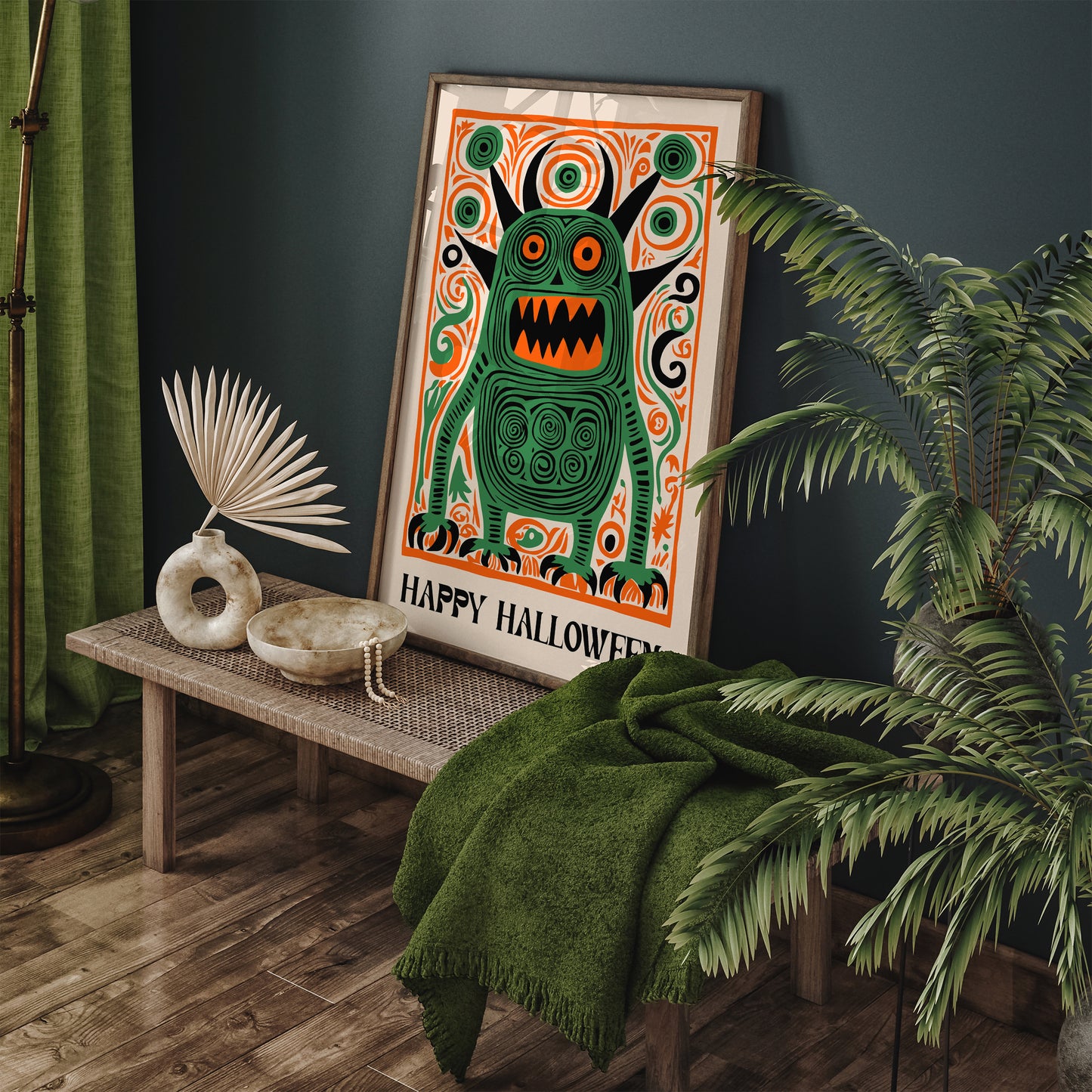 Happy Crazy Halloween 2024 Home Decor Art Print