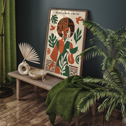 Afrohemian Woman Quote Poster