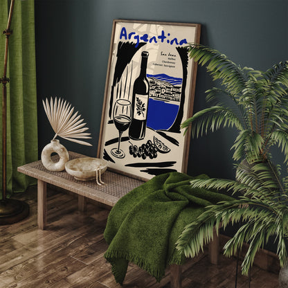 Argentina San Juan Wine Poster