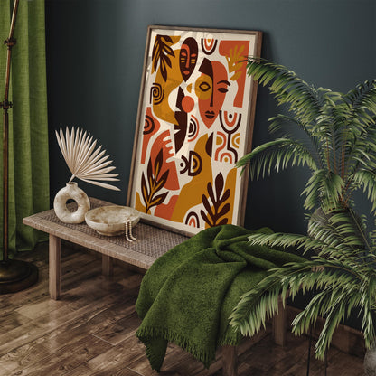 Bohemian African Abstract Poster