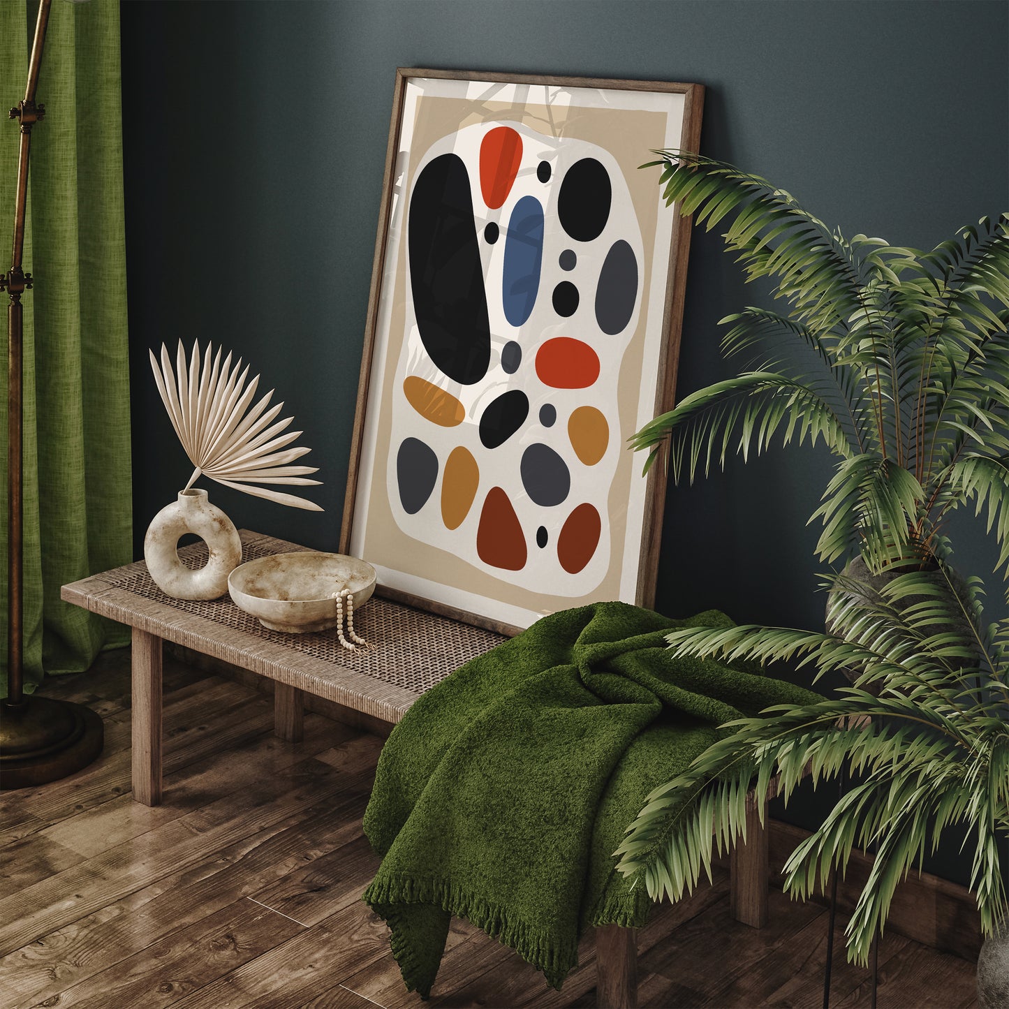 Abstract Boho Stones Poster