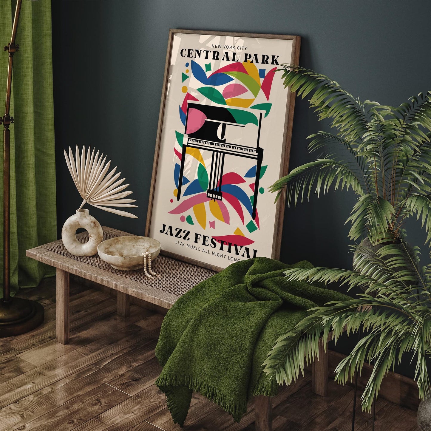 Central Park NYC Jazz Music Poster Print