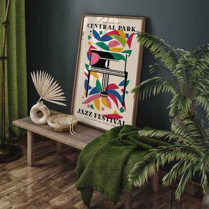 Central Park NYC Jazz Music Poster Print