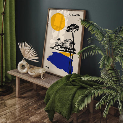 La Dolce Vita Italy Minimalist Travel Poster