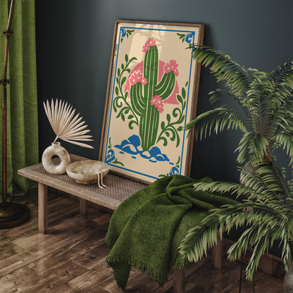 Saguaro Cactus Art Poster