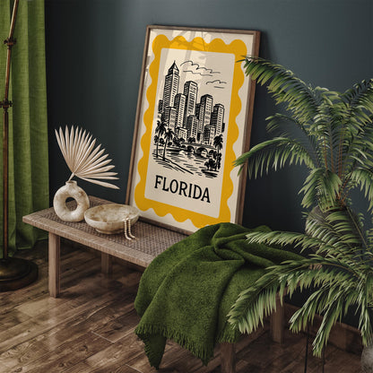 Florida Sketch Travel Poster