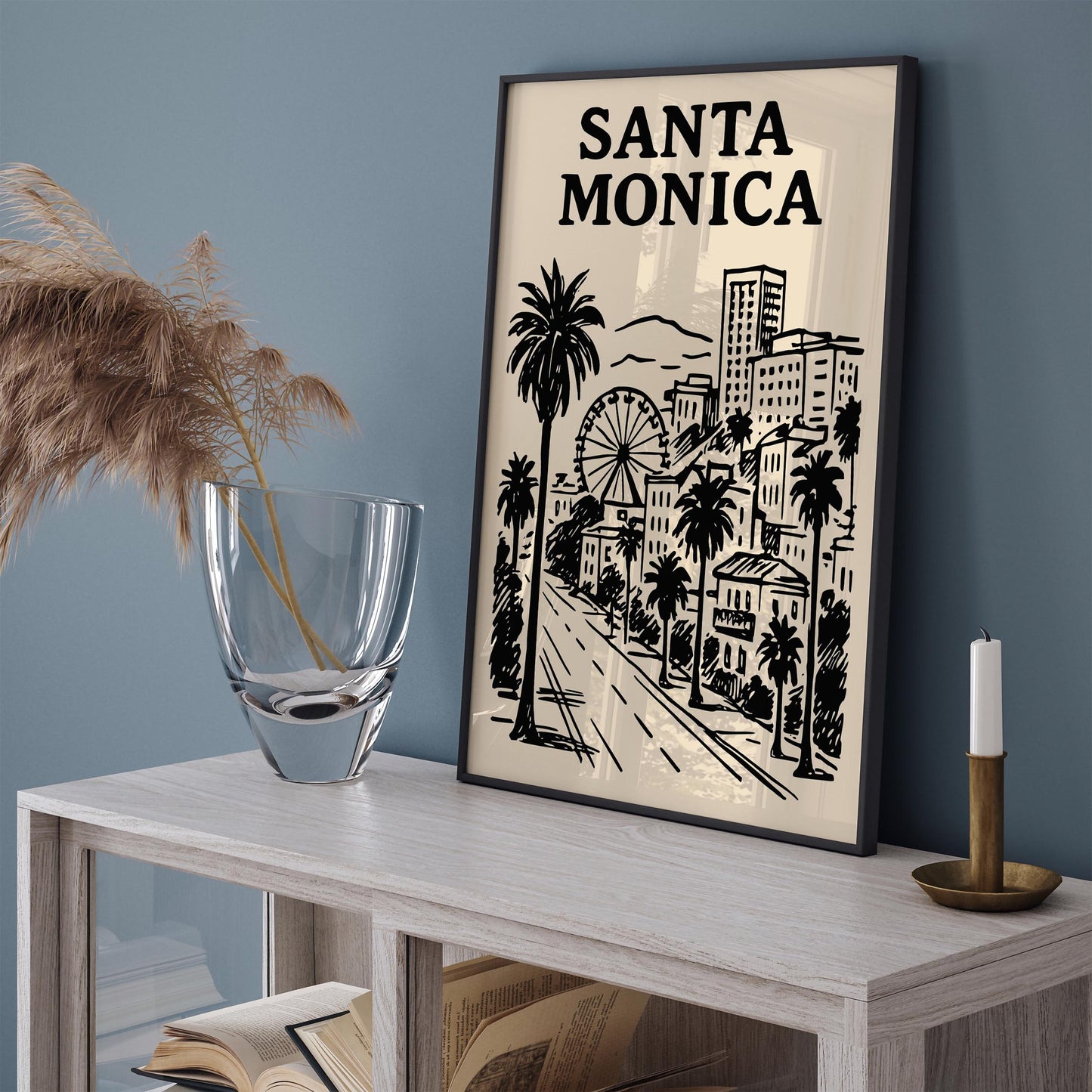 Santa Monica Cityscape Poster