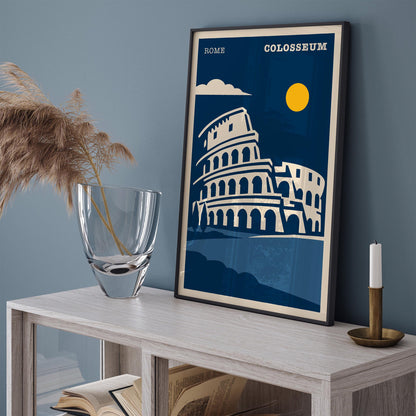 Colosseum Rome Travel Poster