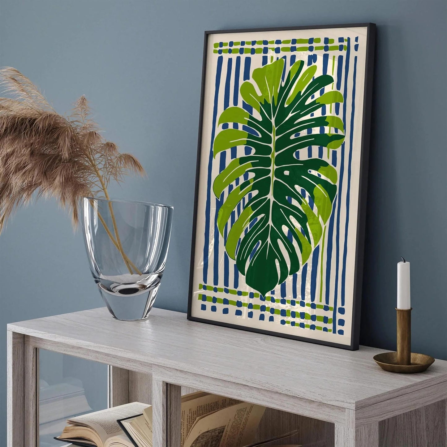 Eclectic Monstera Leaf Poster – Bold Green Botanical Wall Art