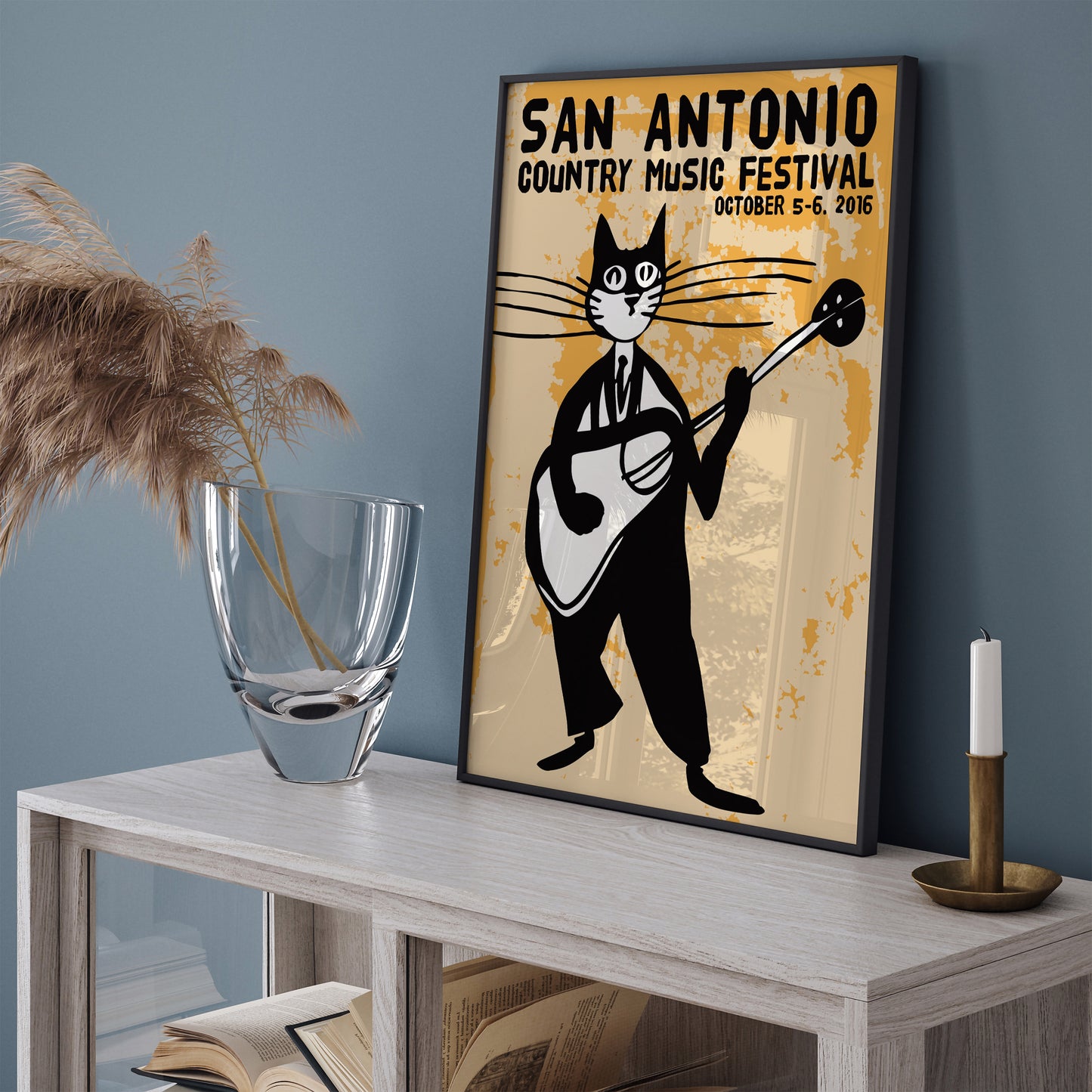 San Antonio Country Music Festival Yellow Poster
