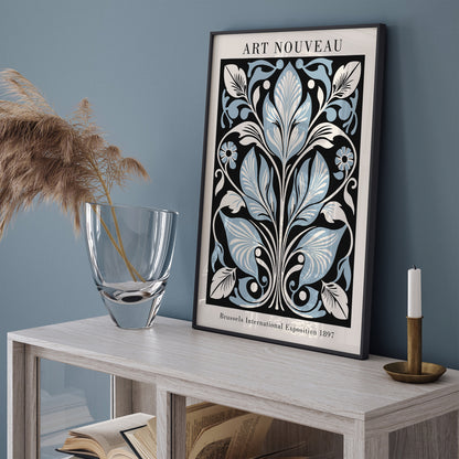 Art Nouveau Abstract Floral Poster