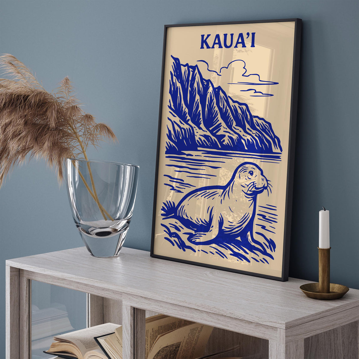 Kauai Hawaii Monk Seal Poipu Beach Art Poster
