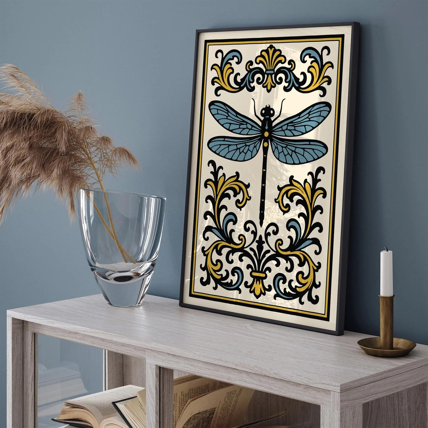 Rococo Dragonfly Art Print