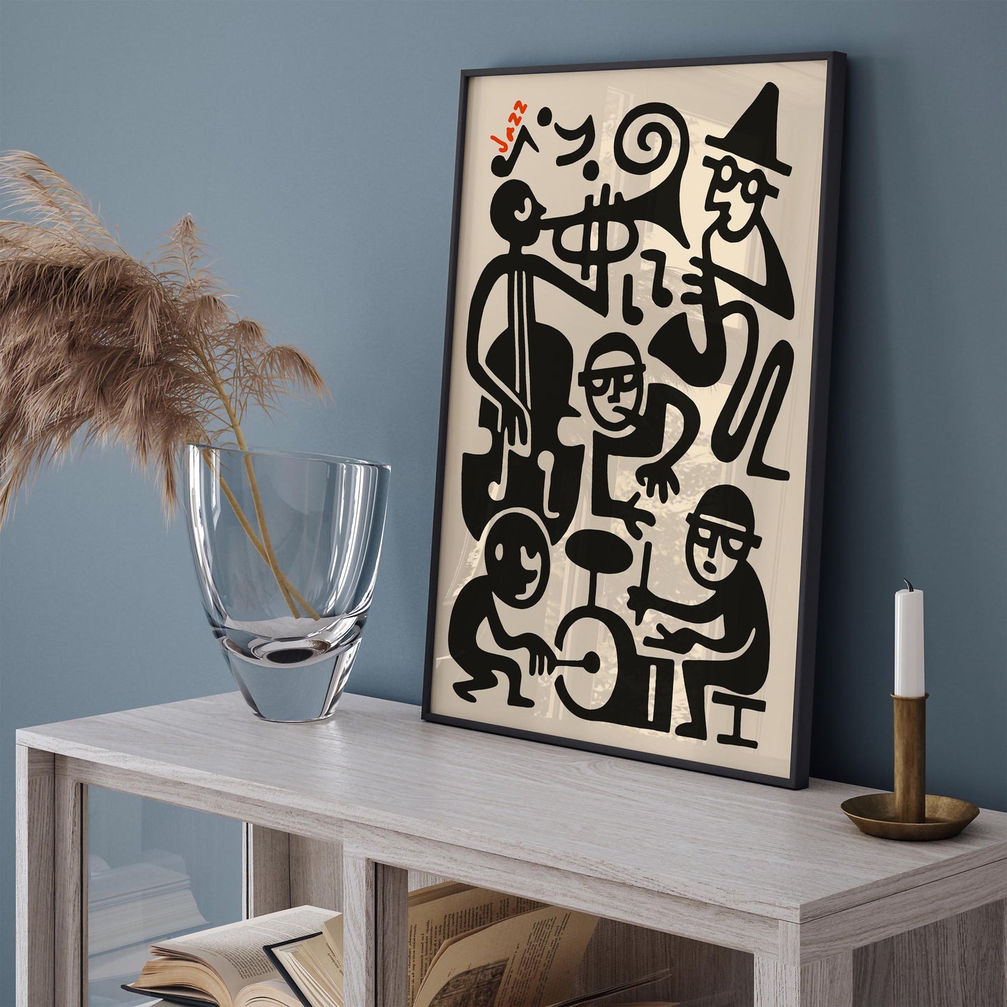 Jazz Band Poster - Abstract Music Print