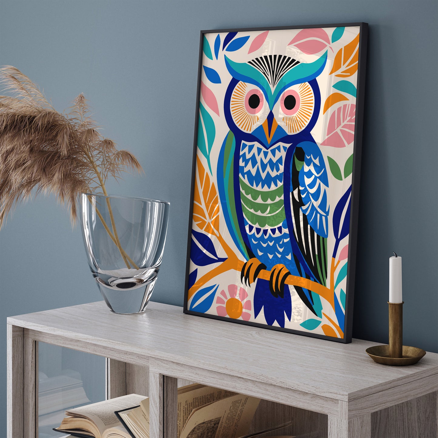 Bohemian Owl Wall Art Eclectic Decor