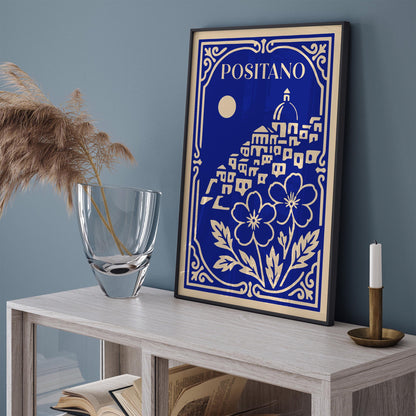 Positano Blue Landscape Poster