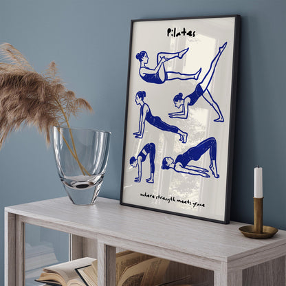 Pilates - where strenght meets grace Poster