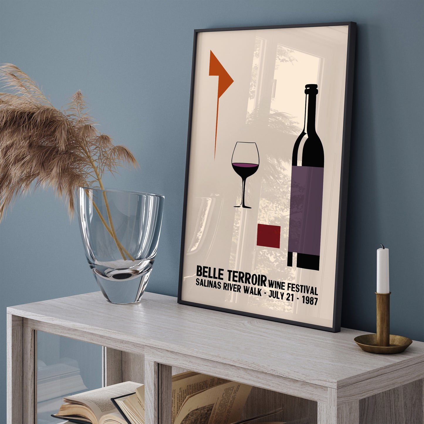 Belle Terroir Wine Festival 1987 Retro Poster