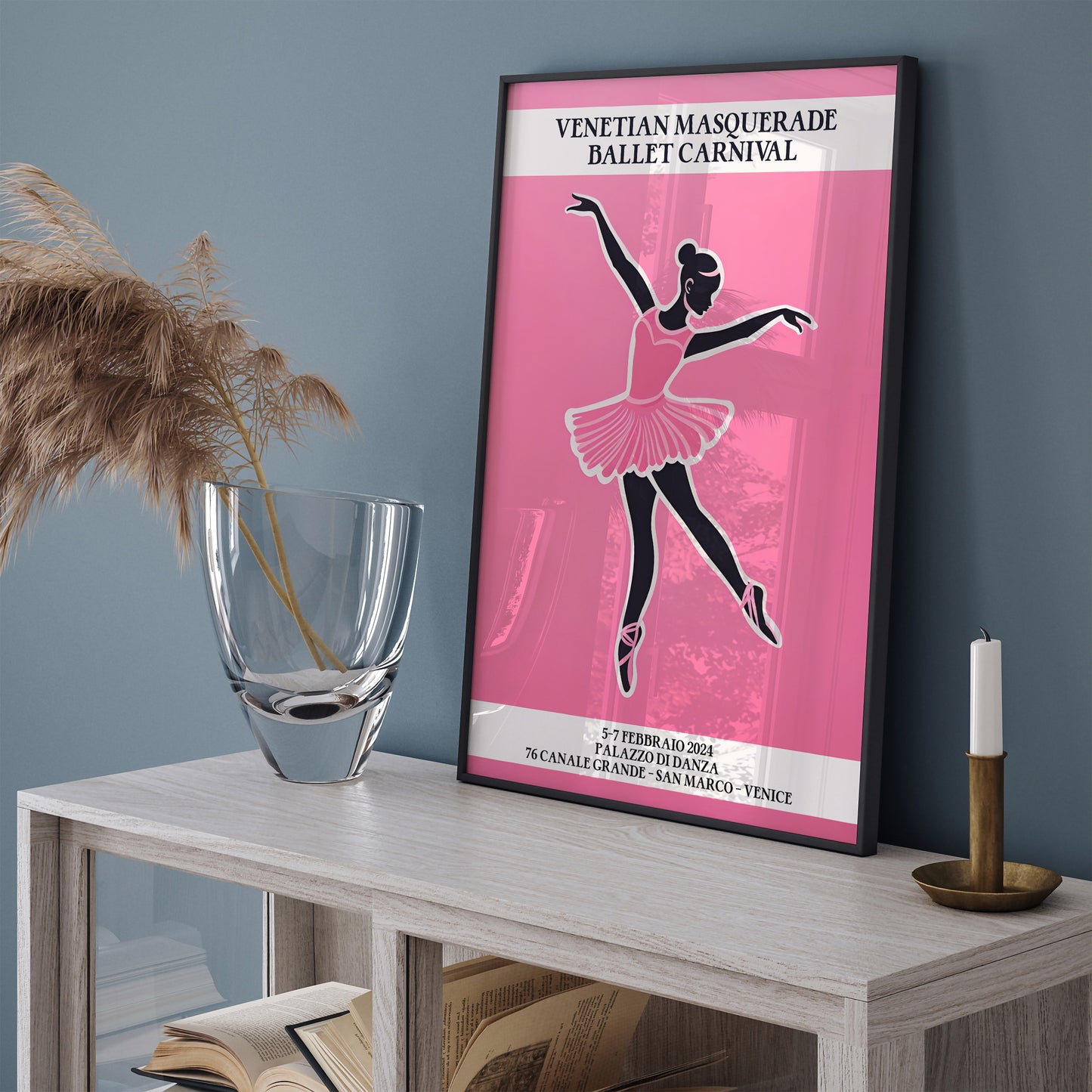 Venice Ballet - Ballerina Pink Poster