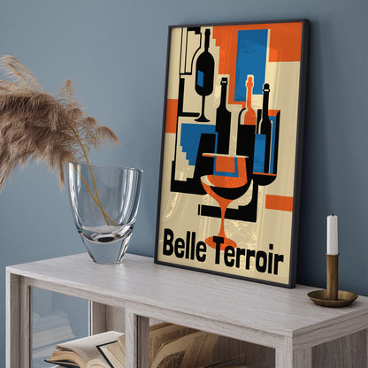 Belle Terroir French Wine Retro Poster