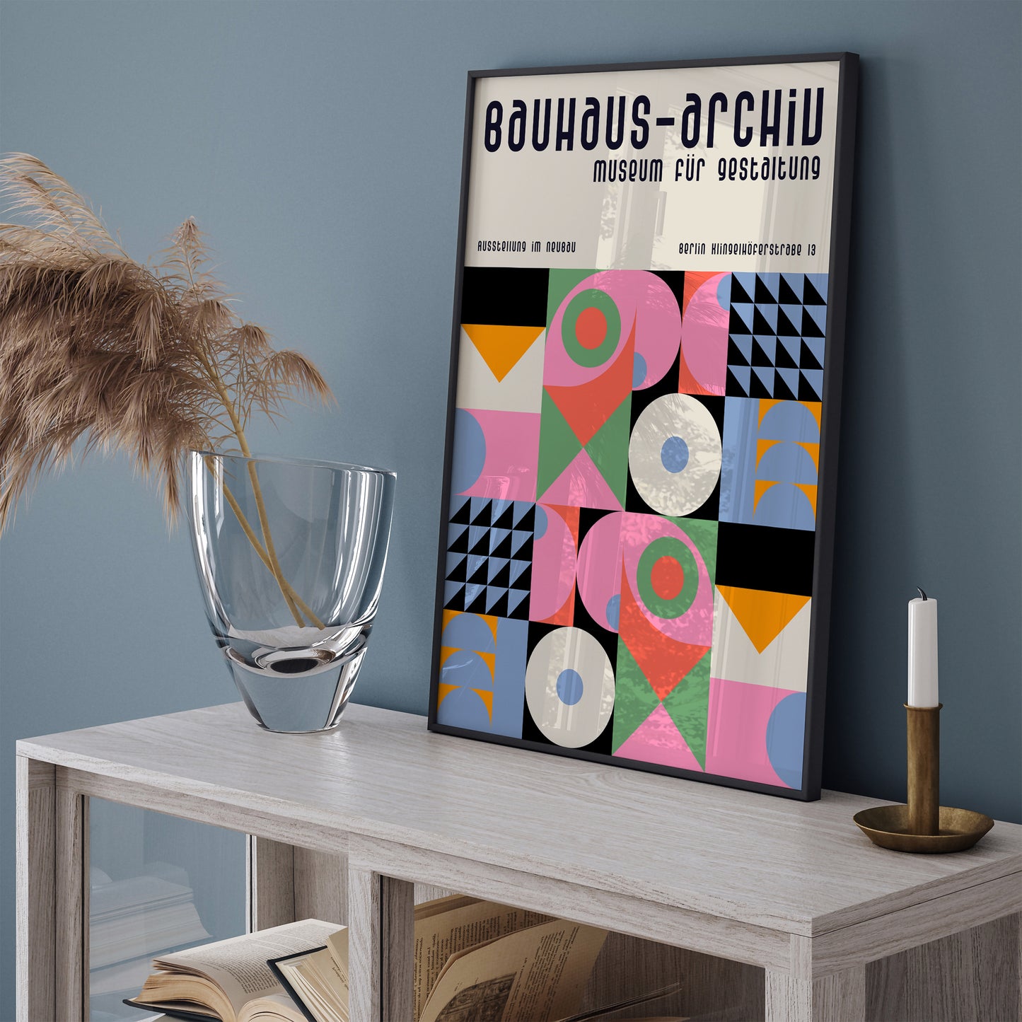 Bauhaus Archive Pink and Blue Poster