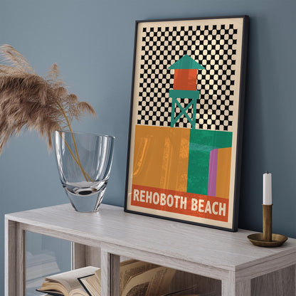 Rehoboth Beach Poster - Retro Travel Wall Art Print