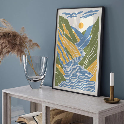 Aesthetic Abstract Landscape Poster