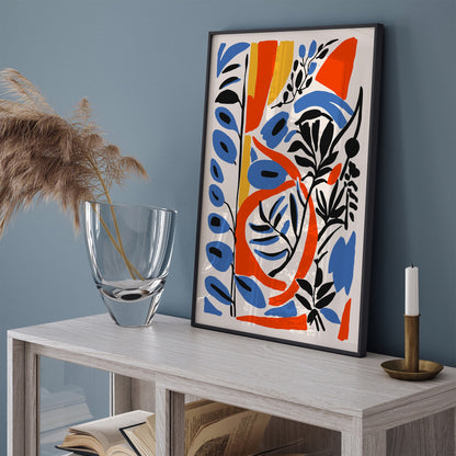 Eclectic Floral Poster - Colorful Botanical Art