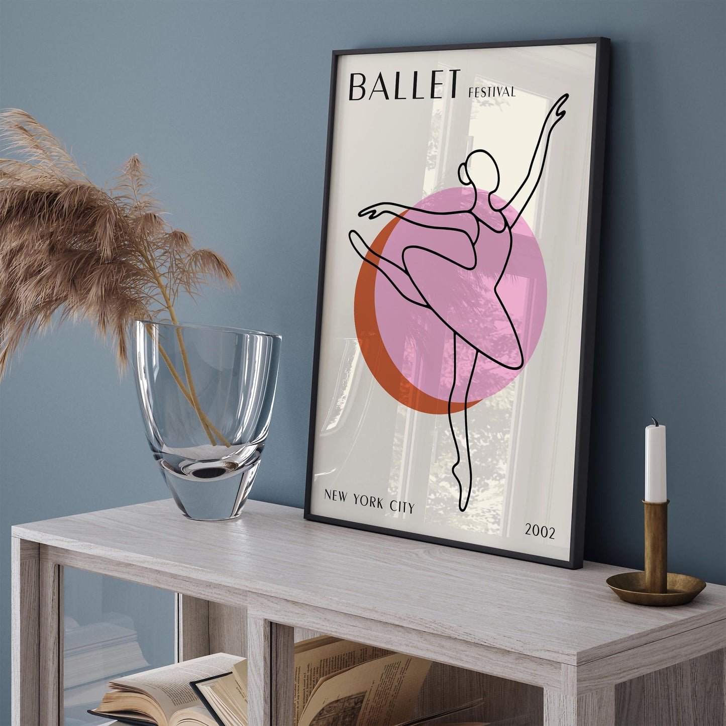 Ballet Festival New York City Poster - Modern Dance Line Art Print