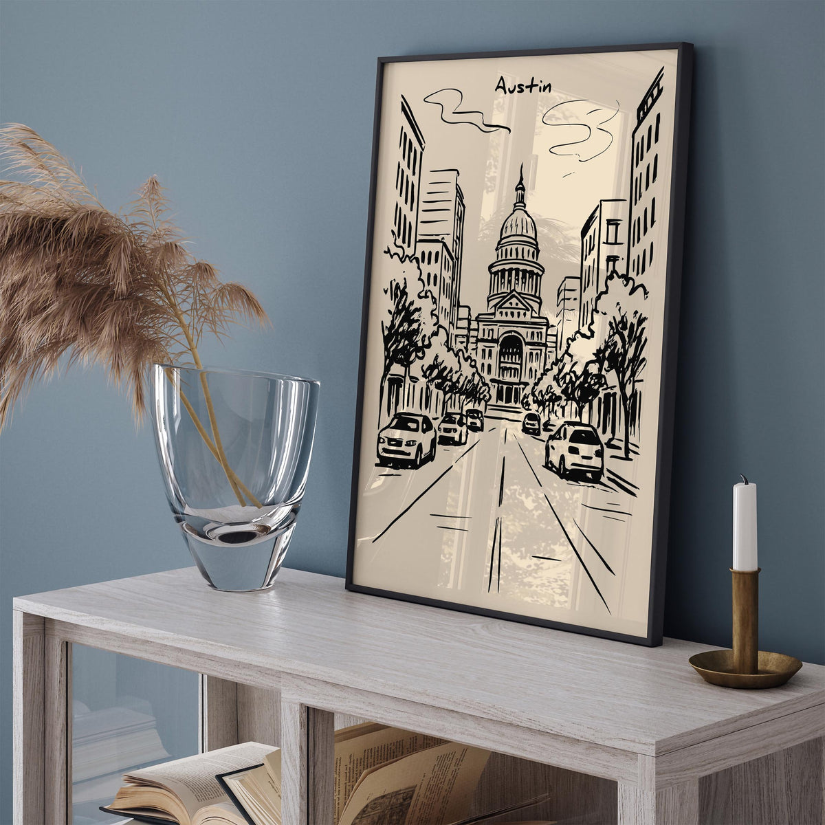 Austin Texas Cityscape Travel Poster