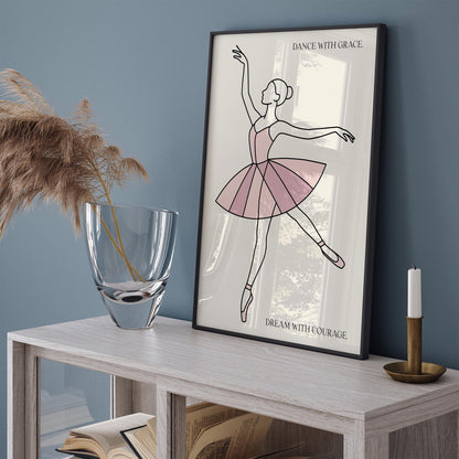 Ballet Wall Art - Inspirational Dance Quote Poster
