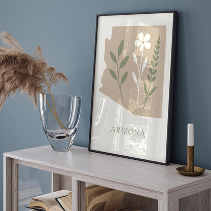 Minimalist Arizona Poster - Neutral Tones Home Decor