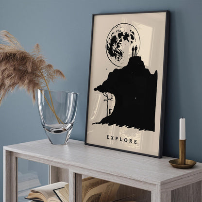 Explore Minimalist Space Art Print 2025