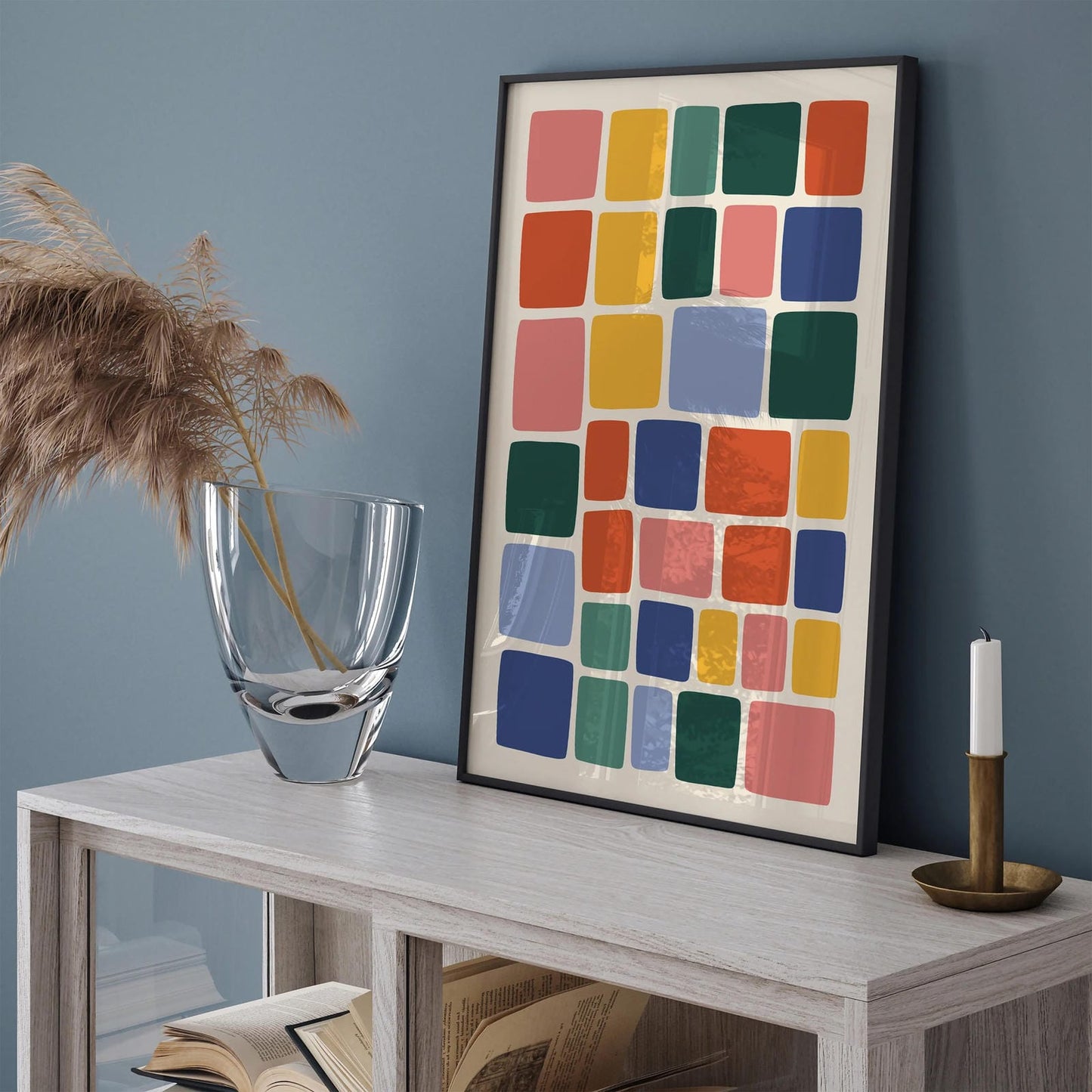 Colorful Checkered Pattern Poster