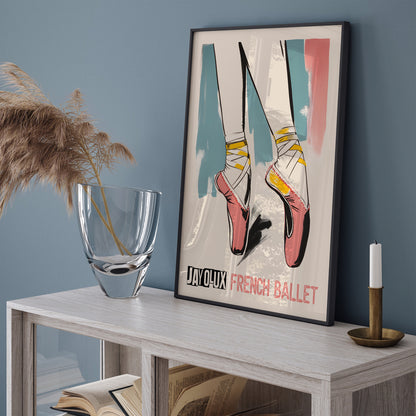 Jayolux French Ballerina Wall Art Print