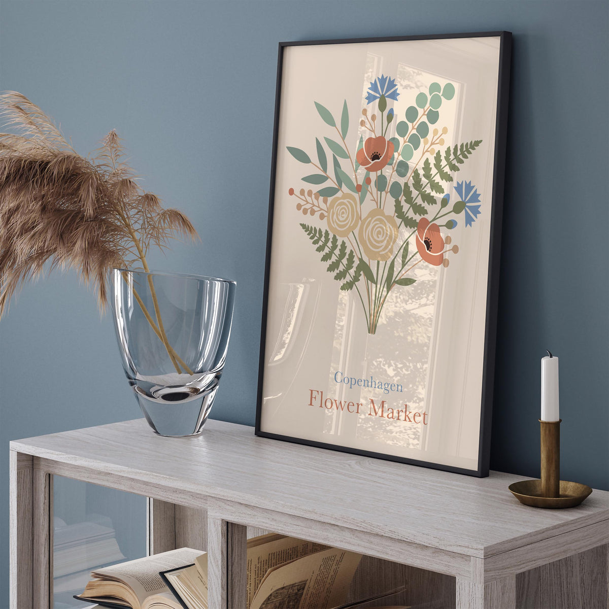 Copenhagen Flower Market Poster