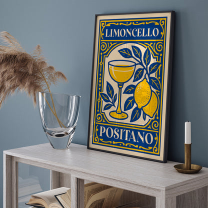 Limoncello Positano Poster – Italian Kitchen Wall Art