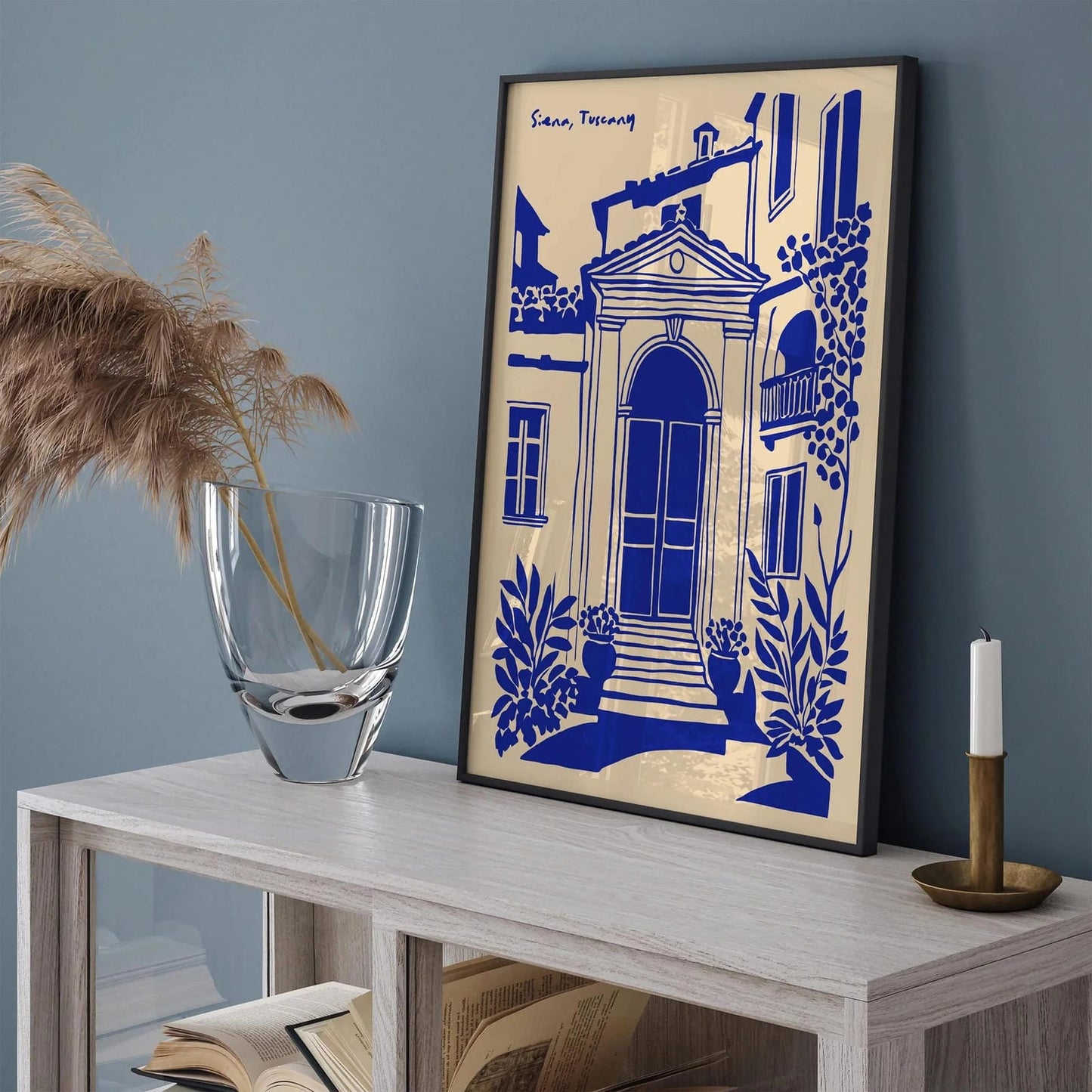 Siena Tuscany Blue Art Print Poster