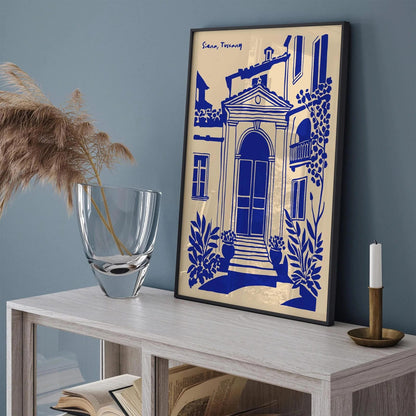 Siena Tuscany Blue Art Print Poster